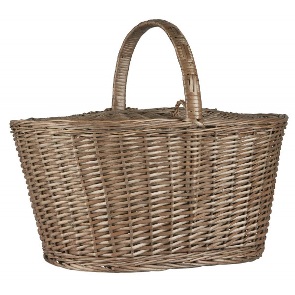 Kosz wiklinowy zamykany Ib Laursen, 60 cm
