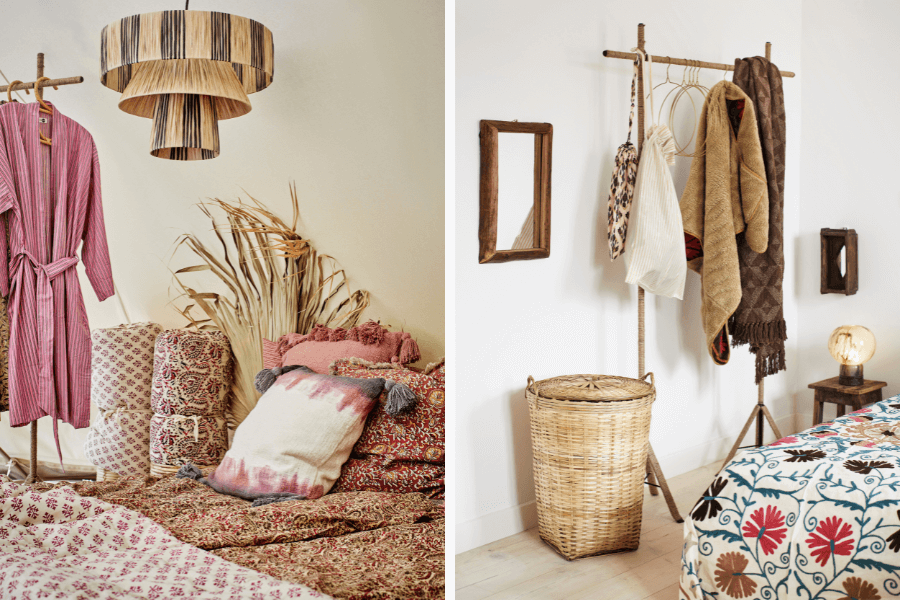 Dodatki w sypialni scandi boho